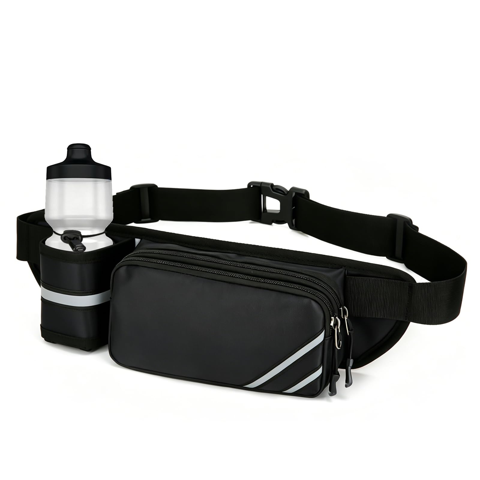 Bum Bag Pack with Water Bottle Holder, Dog Walking Bumbag for Men Women