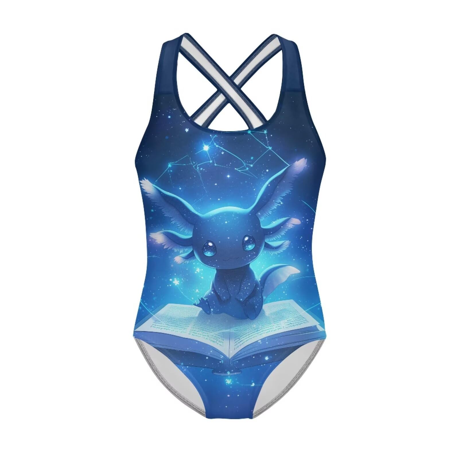 Xpyiqun Swimsuit for Girls One Piece Bathing Suits Size 5-14 Sleeveless Swimwear Cross Shoulder Strap Swimming Wear