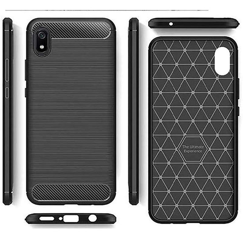 Image of Hybrid Carbon Fiber Back Case for Mi Redmi 7A (Black)