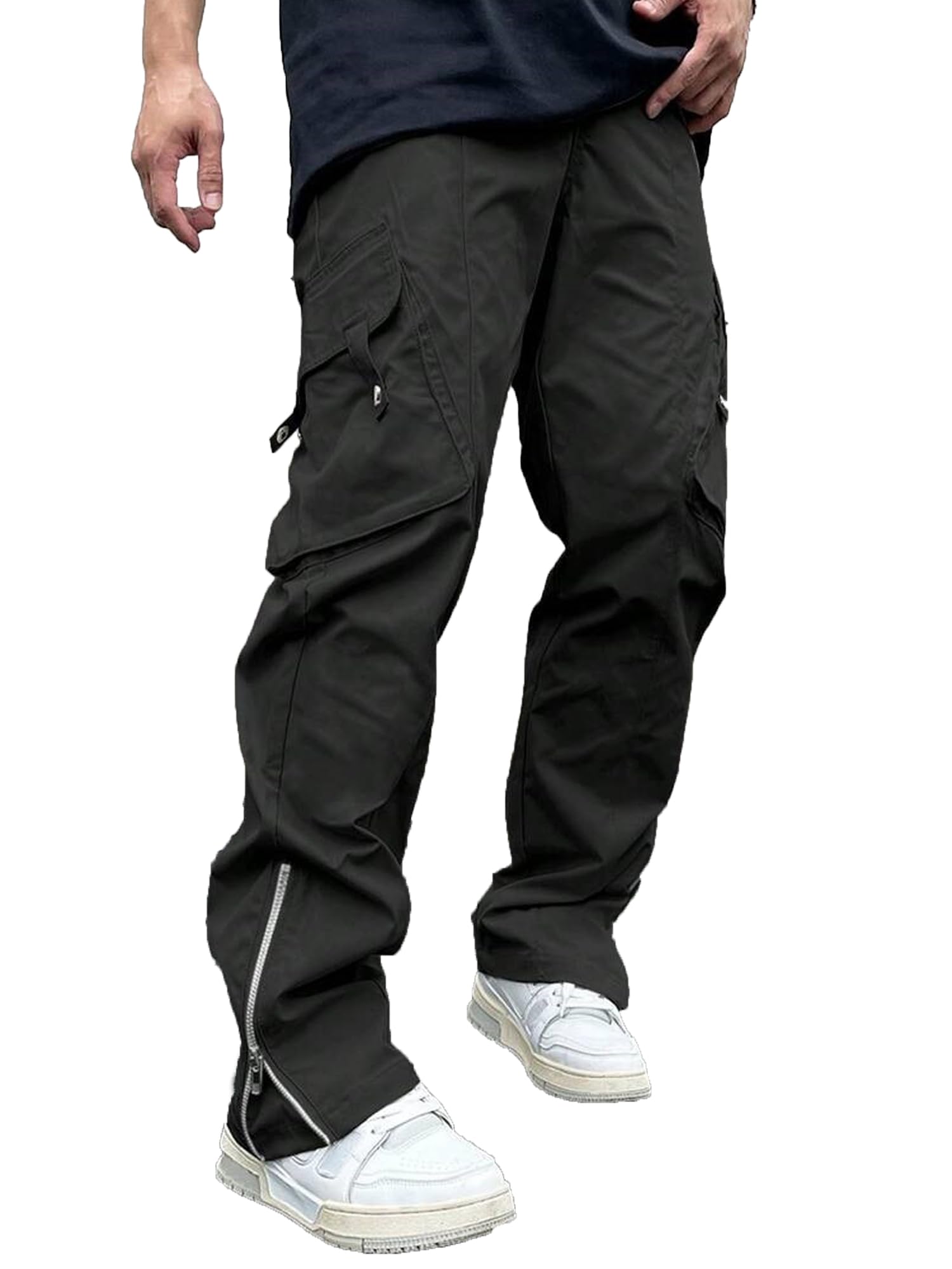 jump cuts || Mens || Solid || Ankle Zipper || Polyester || Cargo Pant-picture-14