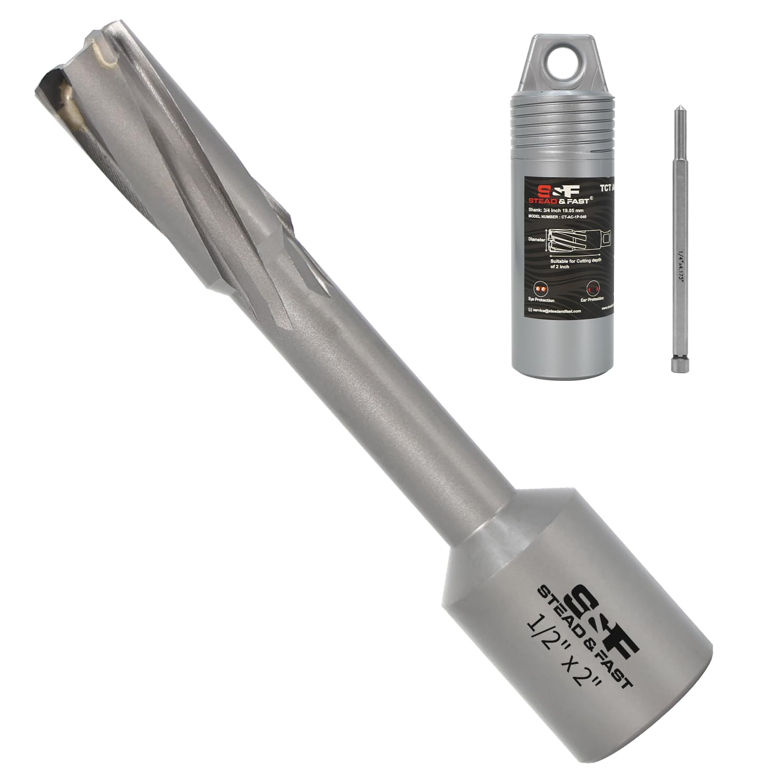 S&F STEAD & FAST Carbide Annular Cutter 2-1/2" Cutting Diameter, 2" Depth of Cut, 3/4" Weldon Shank