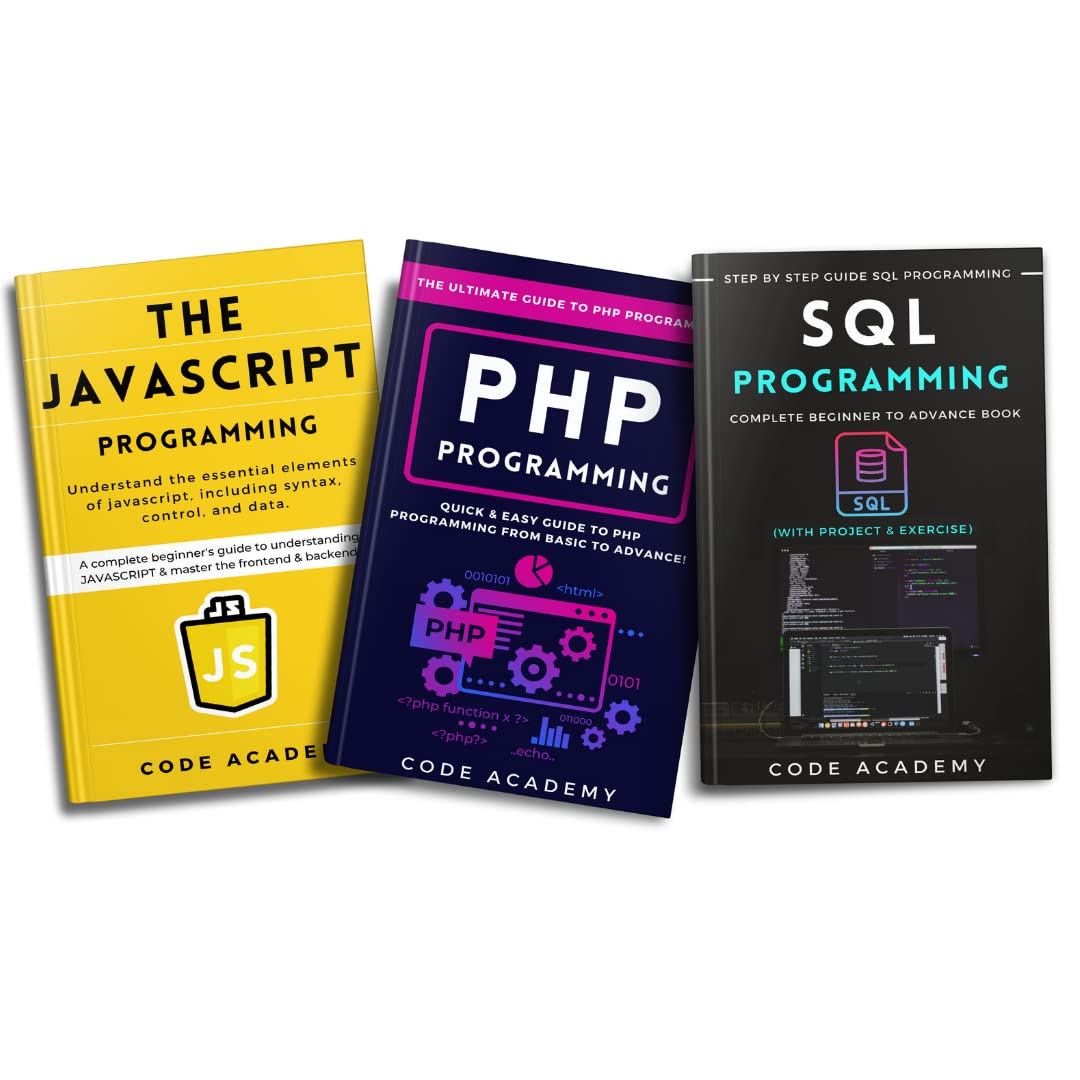 Javascript Programming | PHP Programming | SQL Programming Bundle (Set of 3 Books) | Basic to Advance 2025 Edition Paperback β 1 January 2022