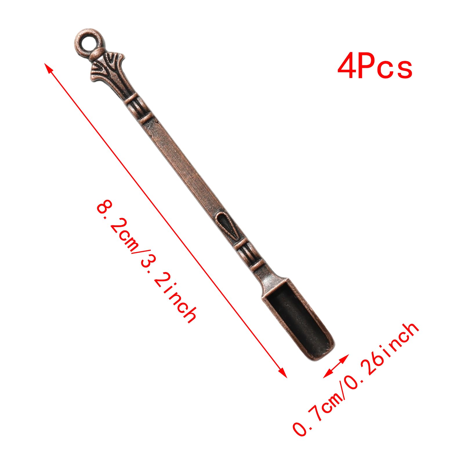 YUYUDEHM 4 Pcs Mini Spoons, Small Spice Spoon, Medicine Spoons, Colorful Spoons for Powder