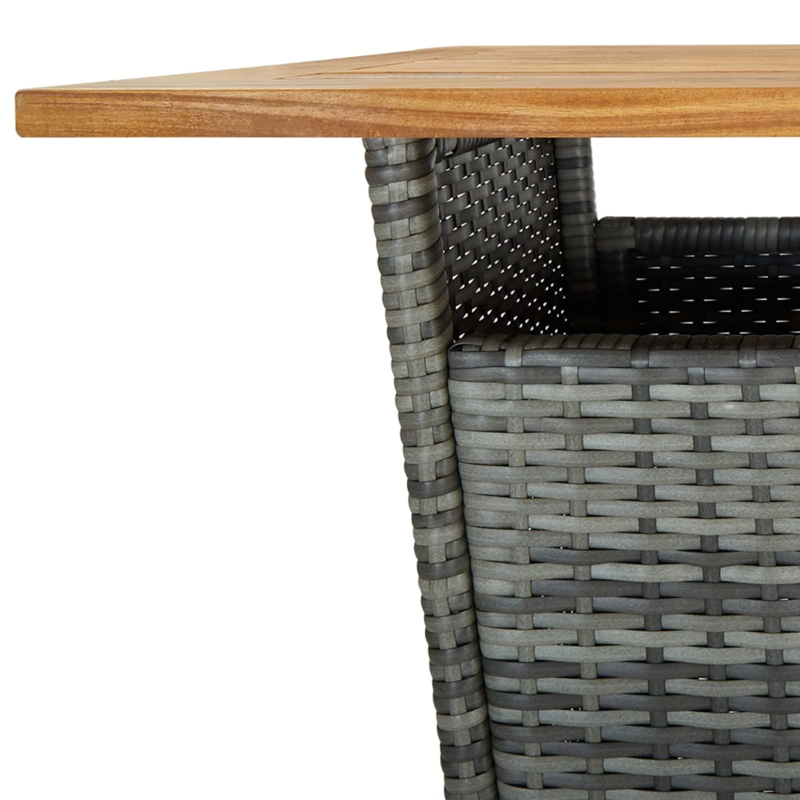 Ensemble de Bar Ensemble de Bar de Jardin Salon de Jardin Exterieur Salon Jardin Ensemble de Bar de Jardin 5 pcs et Coussins Résine tressée Gris g