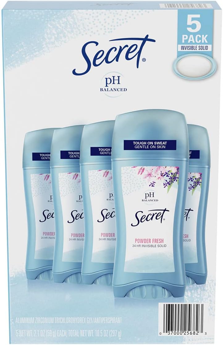 Secret Invisible Solid Deodorant, Powder Fresh (2.6 oz., 5 pk.) Secret Invisible Solid Deodorant, Powder Fresh (2.6 oz., 5 pk.)