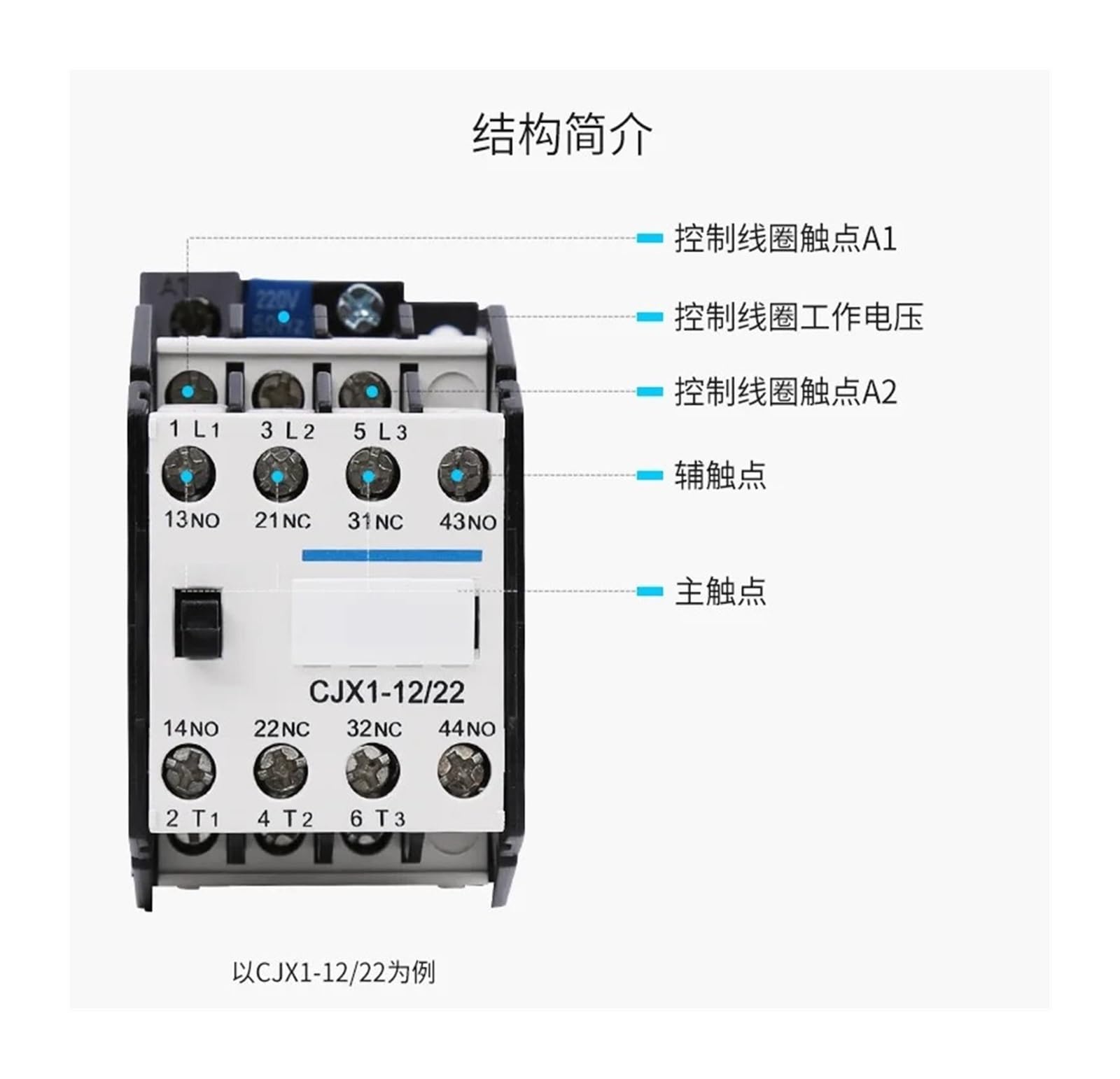 Contactor CJX1-63/22 24V/36V/110V/220V/380V Contactor trifásico(24V)