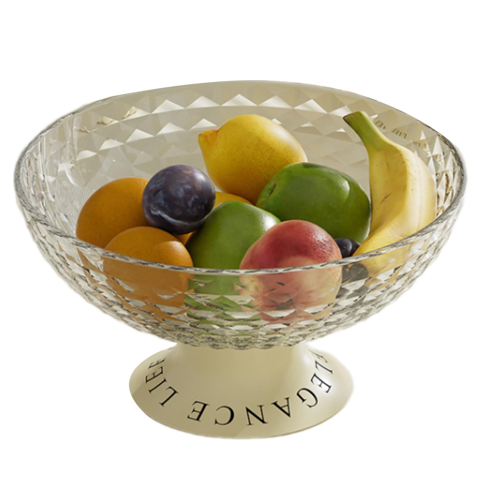 MALSSE Round Decorative Tray Plate Fruit Serving Tray Snacks Serving Plate Coffee Table Candy Snacks Enduring Coffee Table Candy