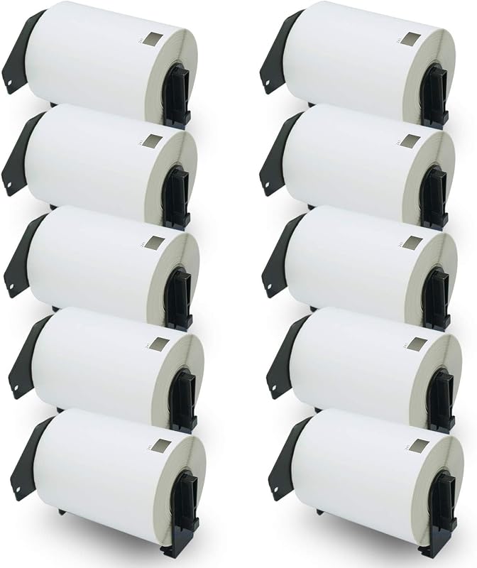 Reemplazo de etiquetas de envío compatibles para Brother DK-1241 (4 pulgadas x 6 pulgadas), uso con impresoras de etiquetas Brother QL [10 rollos/2000 etiquetas]