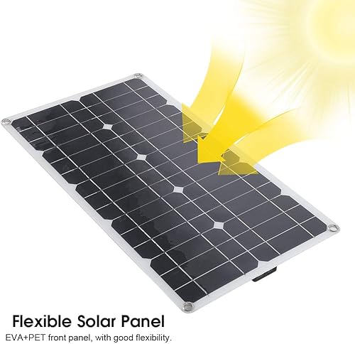 Miniatura 4 de Panel solar flexible de 24 W, puerto USB dual, IP65, impermeable, ultra delgado, monocristalino, cargador de emergencia para coche, yate al aire