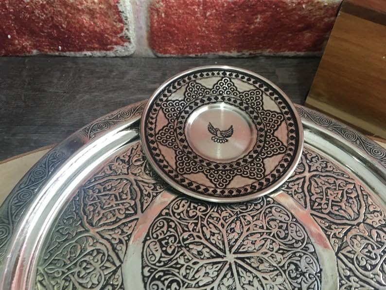 OHVVGN Turkish Coffee Set, Turkish Coffee Cups and Copper Coffee Pot