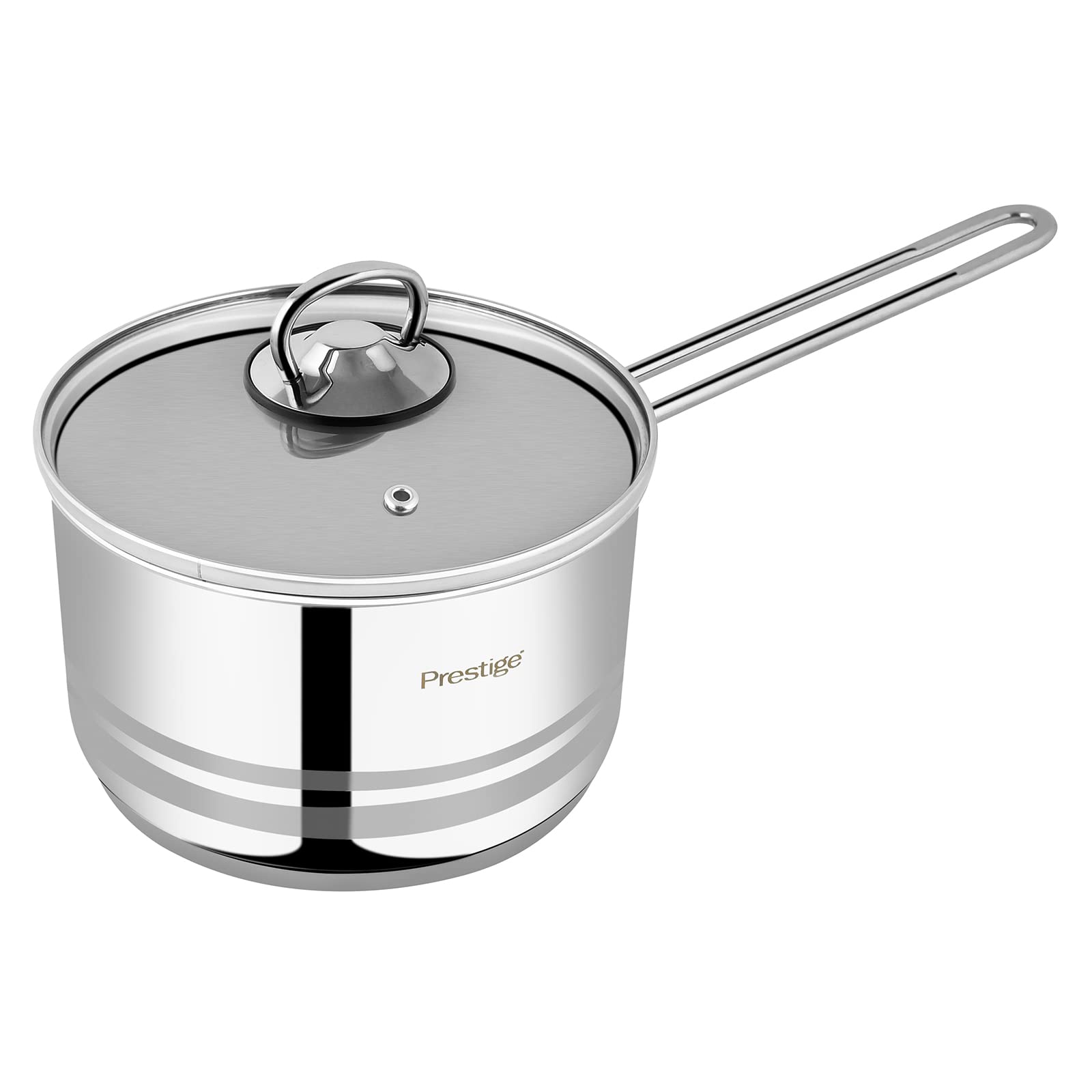 Infinity Stainless Steel Sauce Pan 2.5 Ltr, 18 cm | Induction Compatible Covered Sauce Pan | PR77373