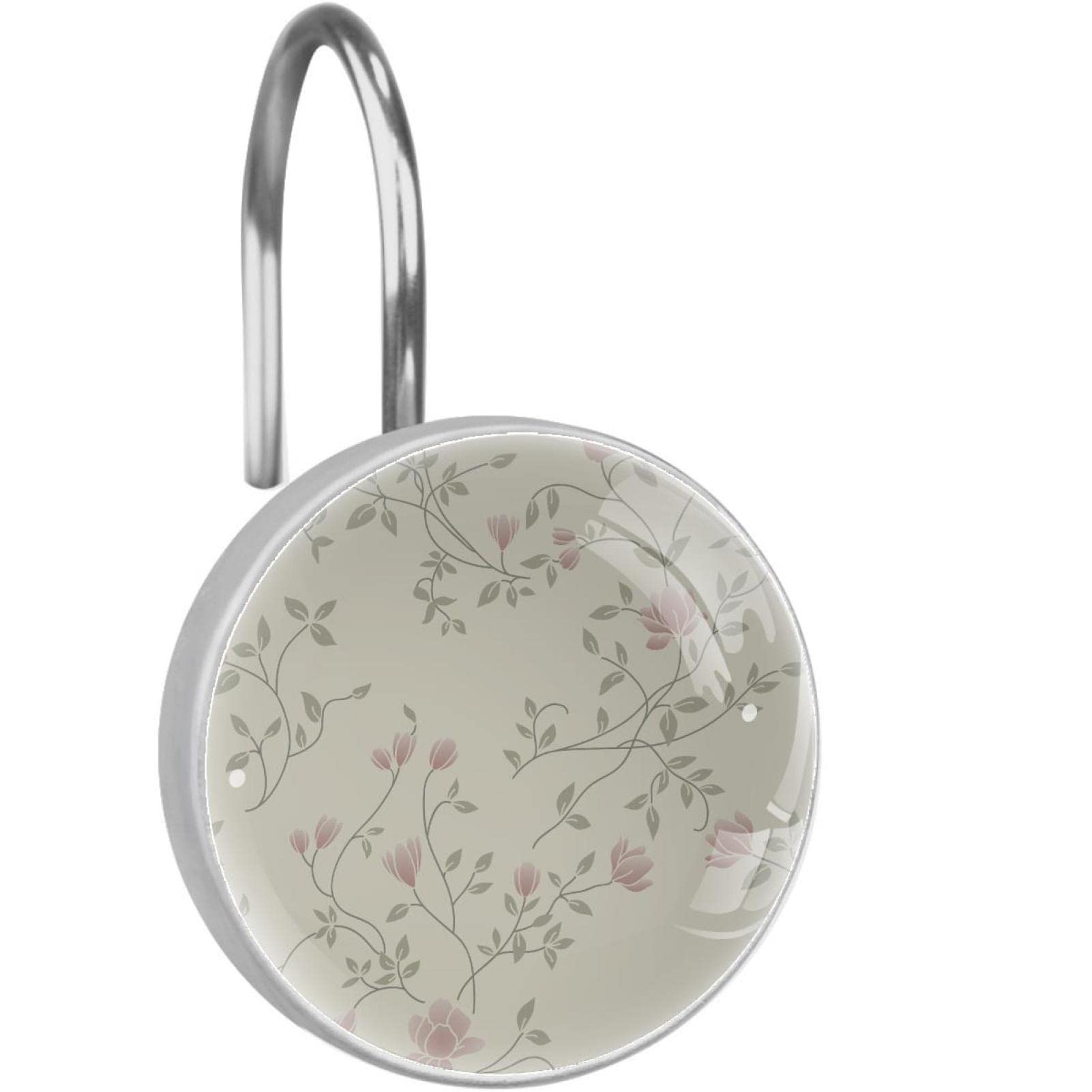 Crochets de rideau de douche vintage en fleur pour sublimer votre salle de bain rétro