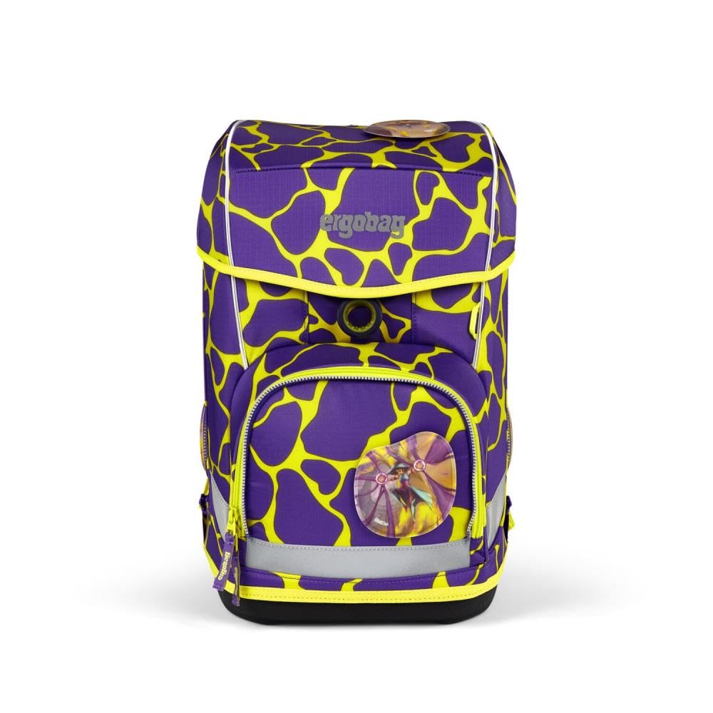 ergobag Cubo Light Schulranzen Set 8tlg. inkl. Lunch Set und Seitentaschen (SuBärkraft Lumi)