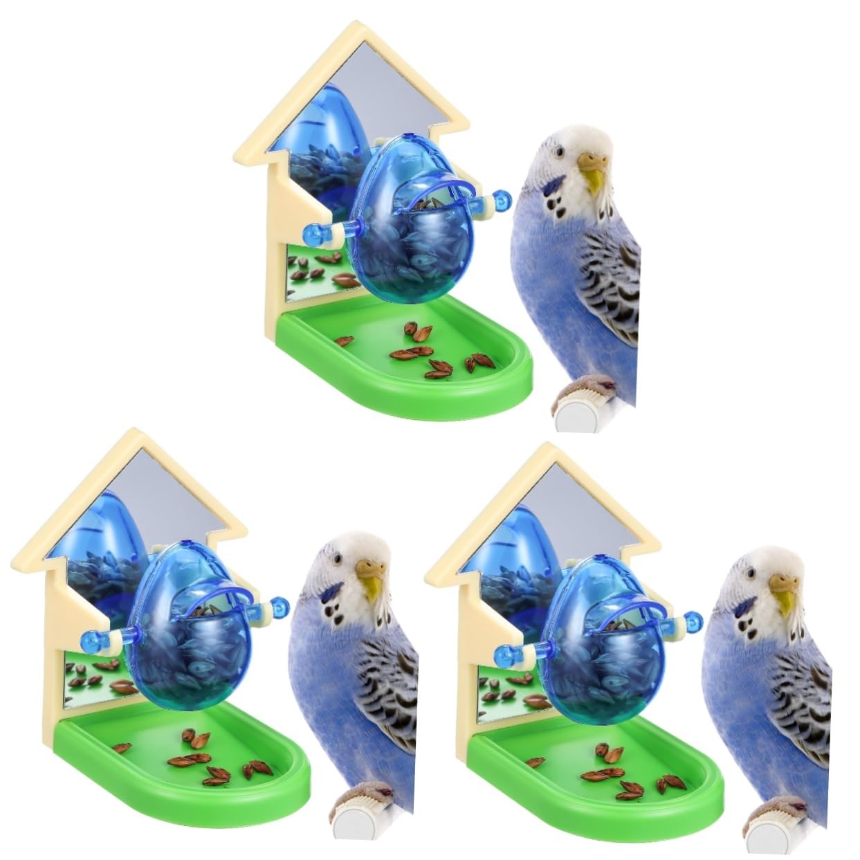 Sosoport 3stücke Educational Parrot Toy Mit Lustigem Futterspielzeug Für Wellensittiche Spiel Und Bewegung Langlebig Und Leicht Zu Transportieren