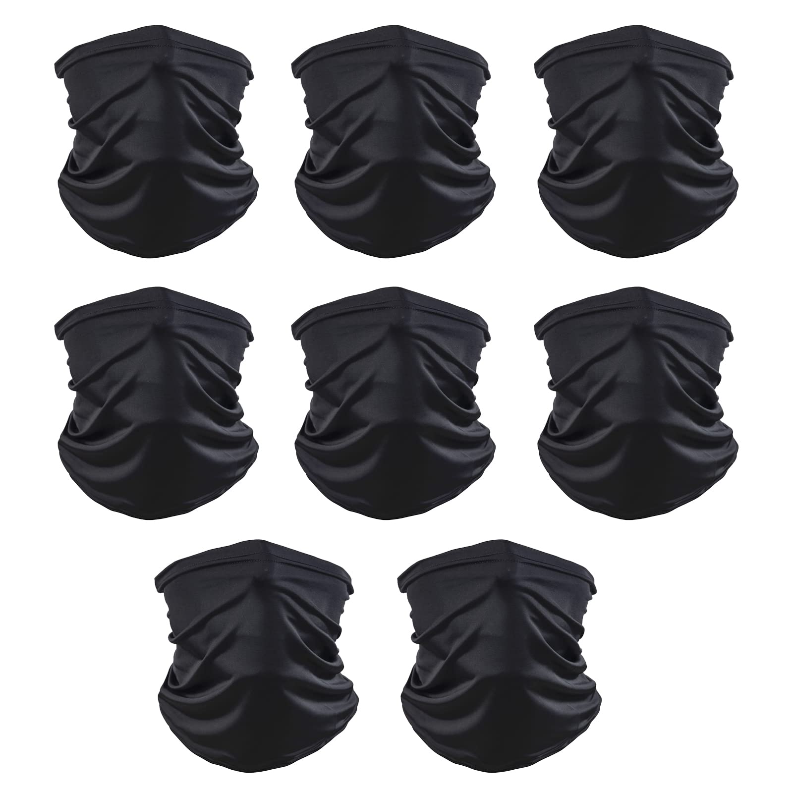 8 Pack Neck Gaiter Balaclava Gator Face Mask UV Protection Breathable Face Bandanas Neck Cover for Men Women