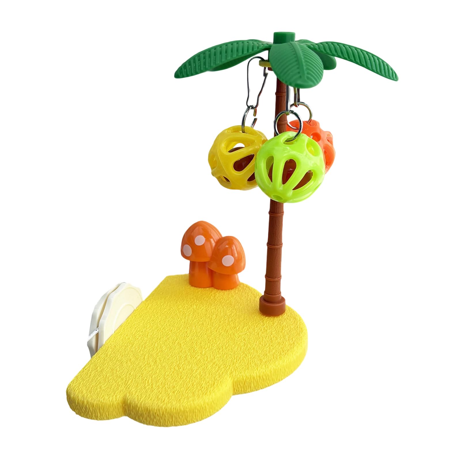 Hredyqw Parrots Chew Toy For Beak Trimming Stress Relief And Cage Enrichment Bird Chewing Ball With Tree