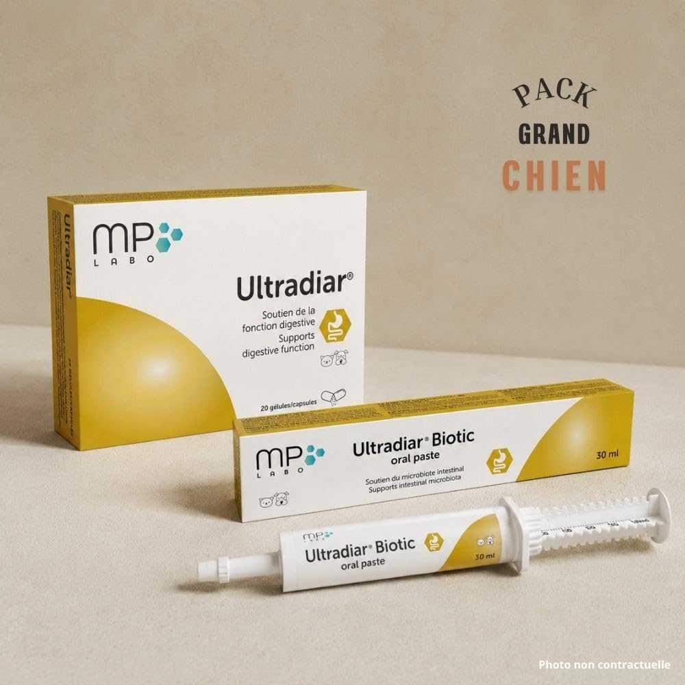 Pack Soutien Digestif et Microbiote - Ultradiar + Ultradiar Biotic Grand Chien