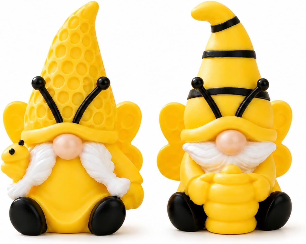 2PCS 3D Printed Bee Gnome Figurine, Cute Garden & Kitchen Decor