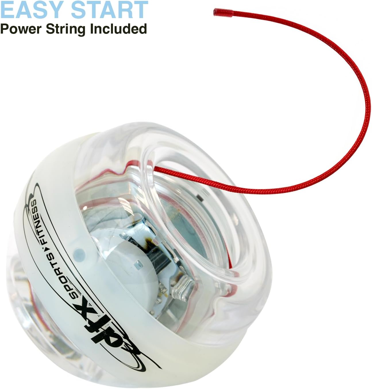 DFX Sports & Fitness Platinum Gyro Exerciser – LED Lighted Wrist & Forearm Strength Trainer, Up to 45 lb Dynamic Resistance Hand & Grip Rehab Tool