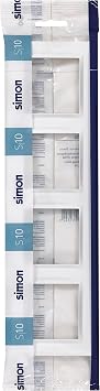 Simon 10 Frame Switch 4 Elements White Schuko Button