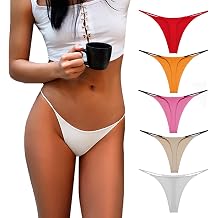 Thong for Women Cotton Underwear Low Rise Panties Woman G-String Thongs