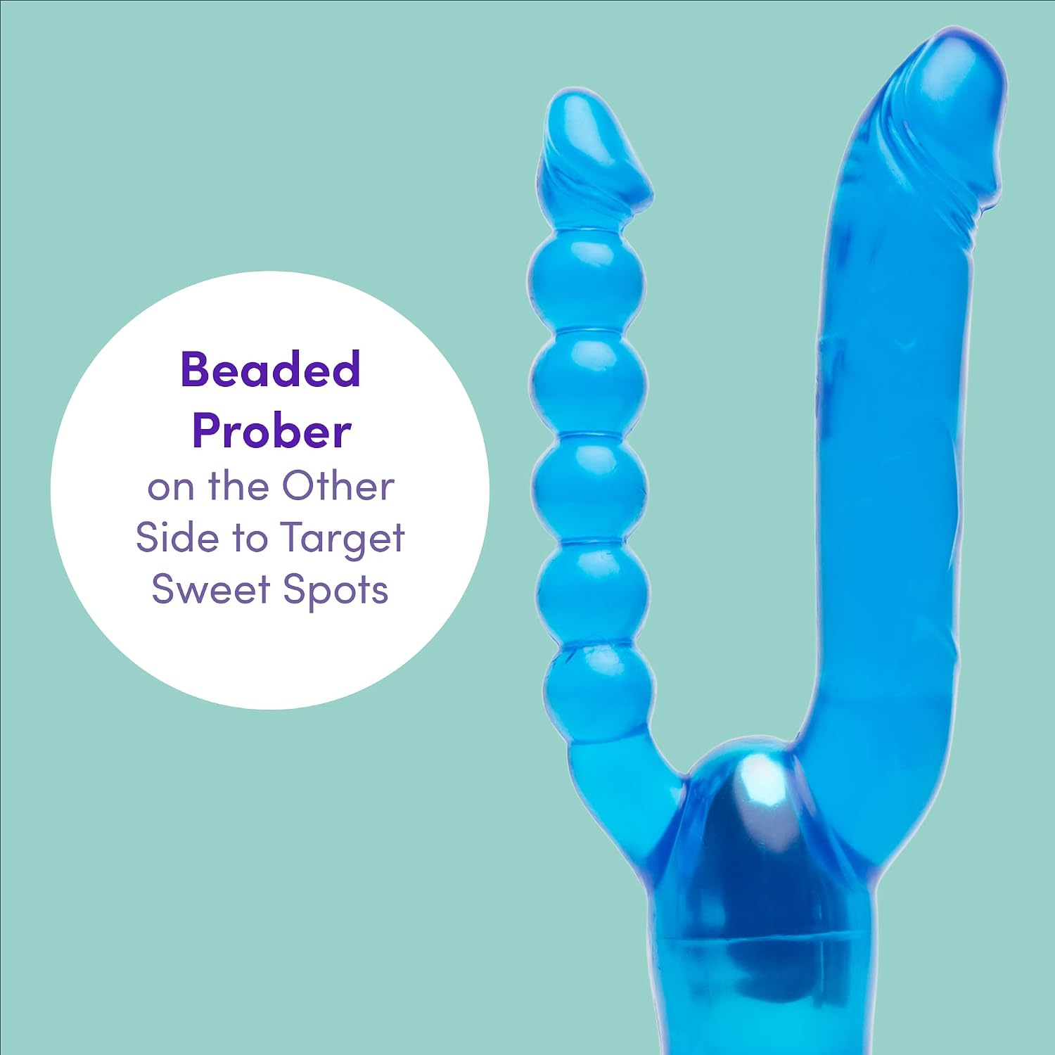 Lovehoney Blue Double Lover Double Penetration Vibrator - PVC - Multispeed Vibrations