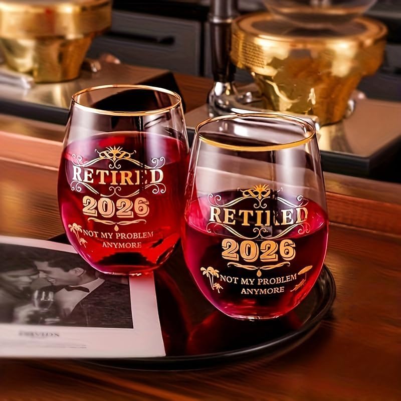 Great Retirement Gift for Women & Men 2026 !Coworker Leaving Gifts,Retirement Decorations, Farewell Goodbye Gifts For Coworkers - Stemless Wine glass - Image 6