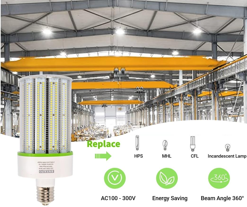 250W LED Corn Light Bulb,E39 Mogul Base 5000K Daylight Corn Cob Light Bulb for Warehouse Parking Lots High Bay