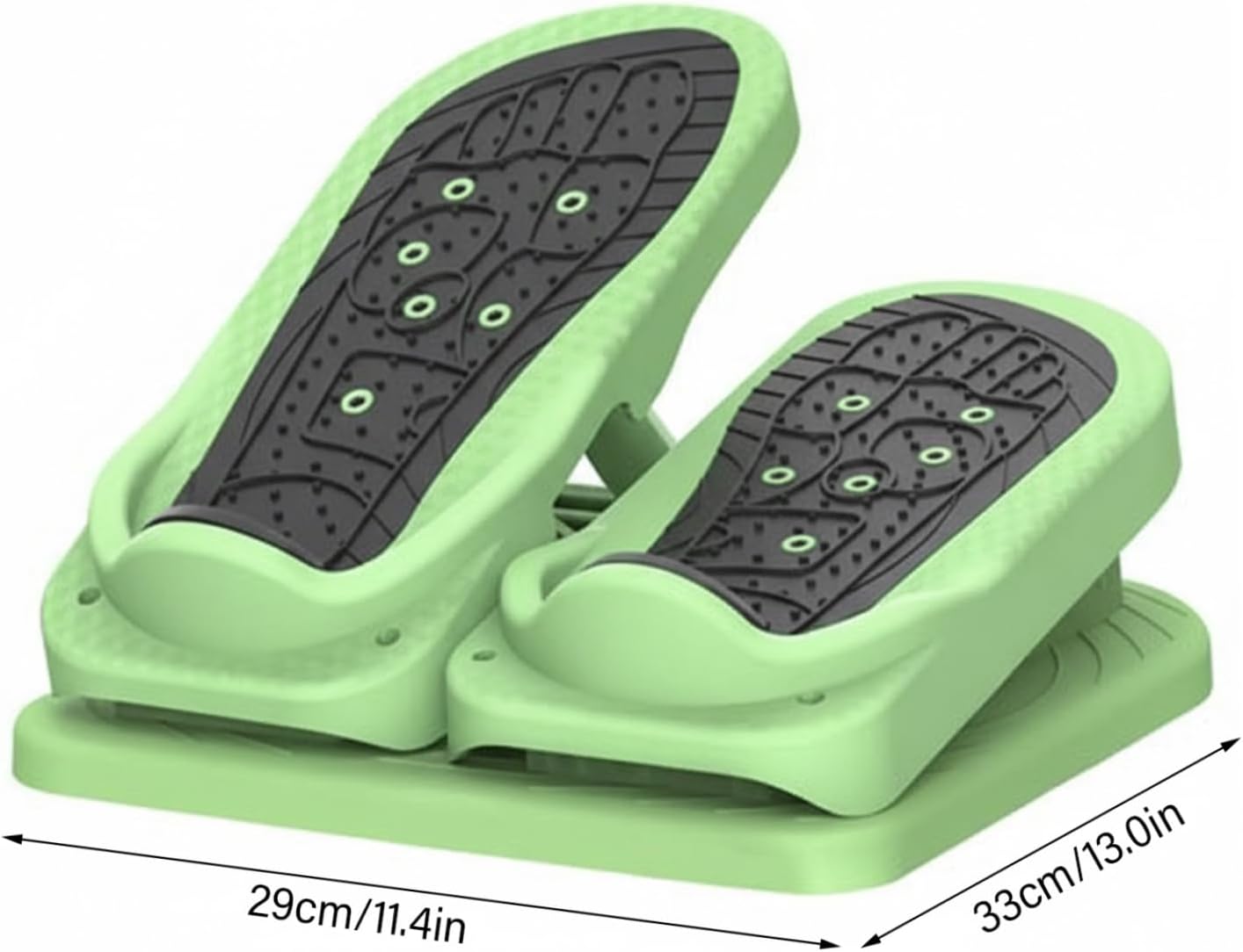 Adjustable Mini Stepper for Exercise at Home Green – Under Desk Stepper Leg Exerciser While Sitting with Non-Slip Massage Pedals Portable Foot Pedal for Gentle Workout