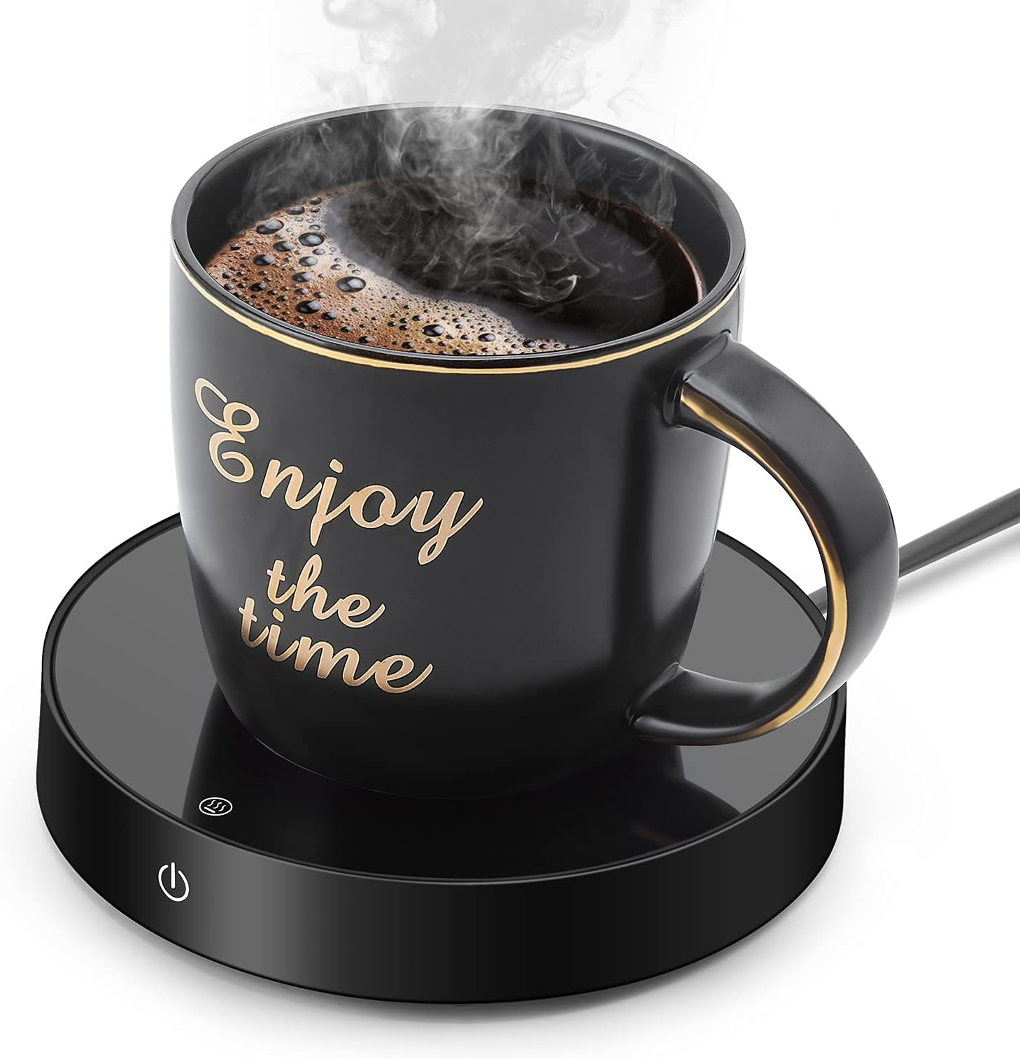 Coffee Mug Warmer,Mug Warmer for Desk with Auto Shut Off,3 Temperature Setting,8H Timer Off,with Gravity Sensor Switch,Smart Cup Warmer for Heating Coffee, Beverage,Milk, Tea and Hot Chocolate