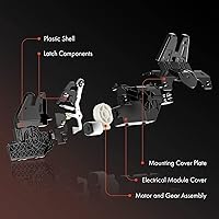 Vista 2 de A-Premium Actuador de pestillo de bloqueo de puerta trasera compatible con 2012 2013 2014 2015 2016 2017, sedán, sin entrada sin llave, actuador