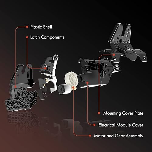 Miniatura 2 de A-Premium Actuador de pestillo de bloqueo de puerta trasera compatible con 2012 2013 2014 2015 2016 2017, sedán, sin entrada sin llave, actuador de
