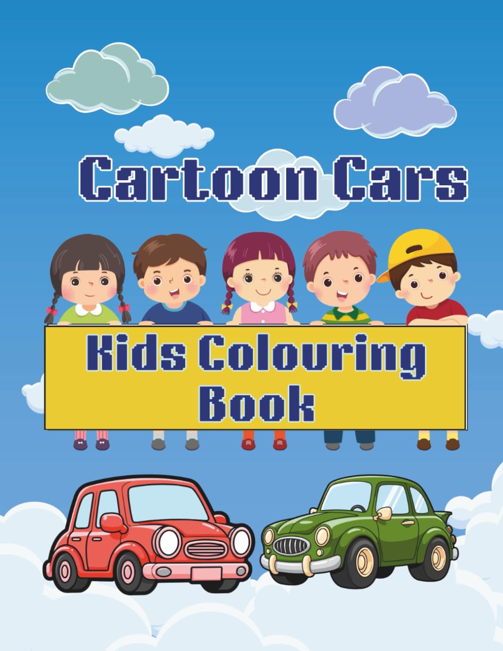 Cartoon Cars Kids Colouring Book