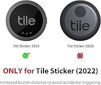 Vista 2 de Funda de silicona para azulejos 2022 con llavero, paquete de 2 fundas protectoras antiarañazos con mosquetón (negro/verde fluorescente)