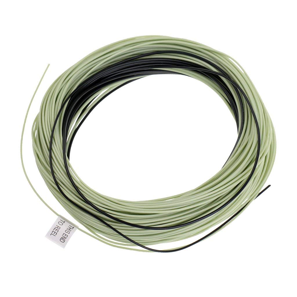 Inzopo 100ft Weight Forward Floating Fly Fishing Line & Sink Tip Moss Green WF4/5/6 F/S WF6F