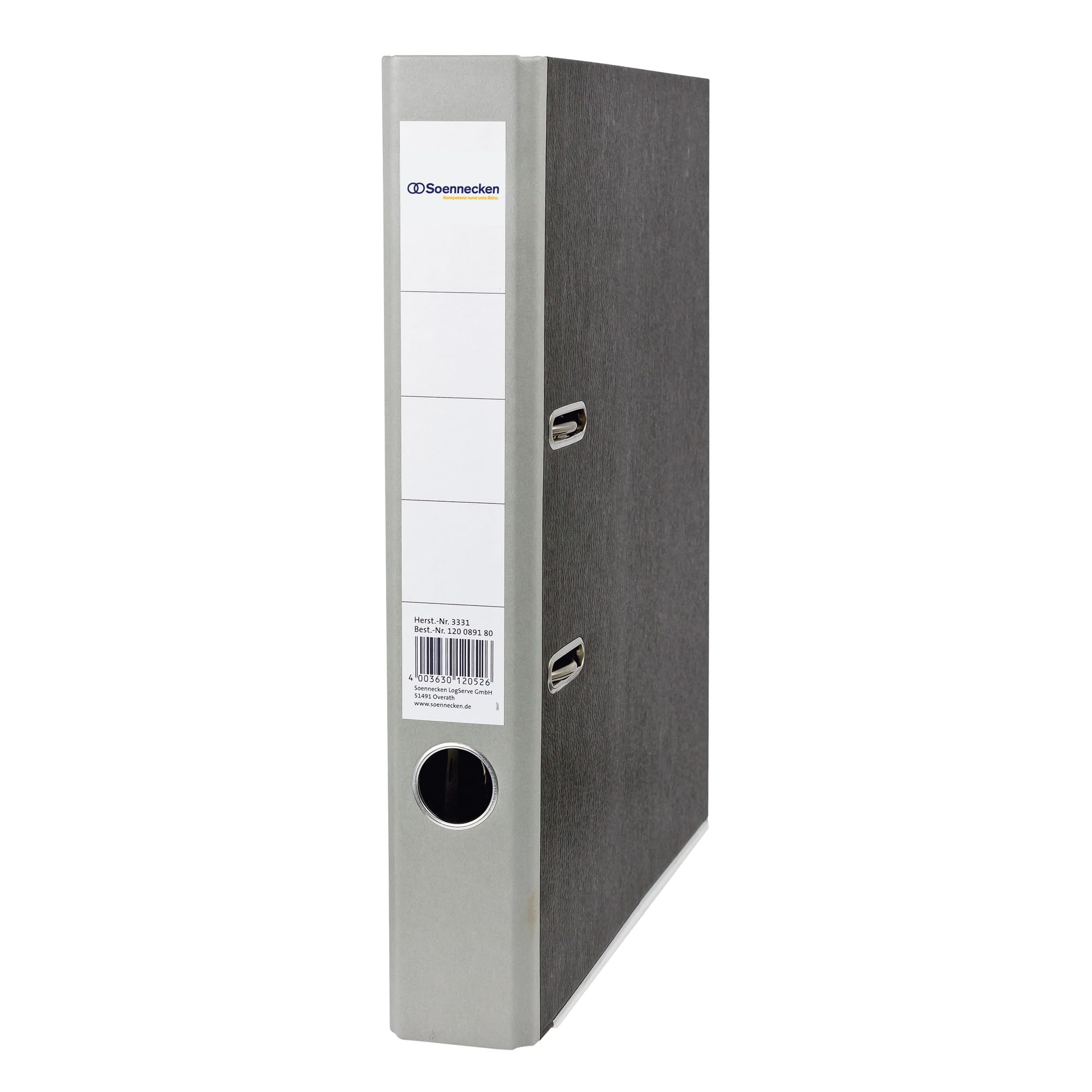 soe Schlitz raccoglitori 3331 A4 dorso 50 mm larghezza grigio con indice