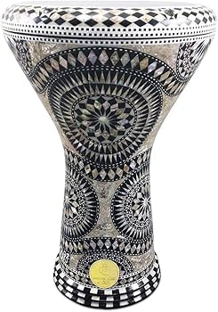Amazon | 17インチアラベスクGawharet El Fan真珠層ダラブッカ