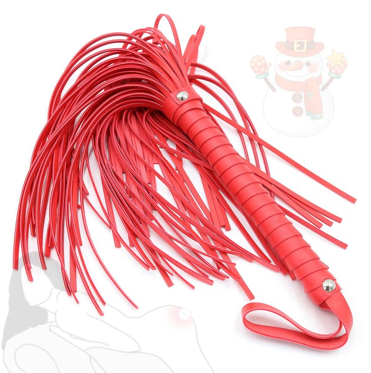 Cravache d'entraînement HUNTVE avec poignée ergonomique en cuir rouge résistant