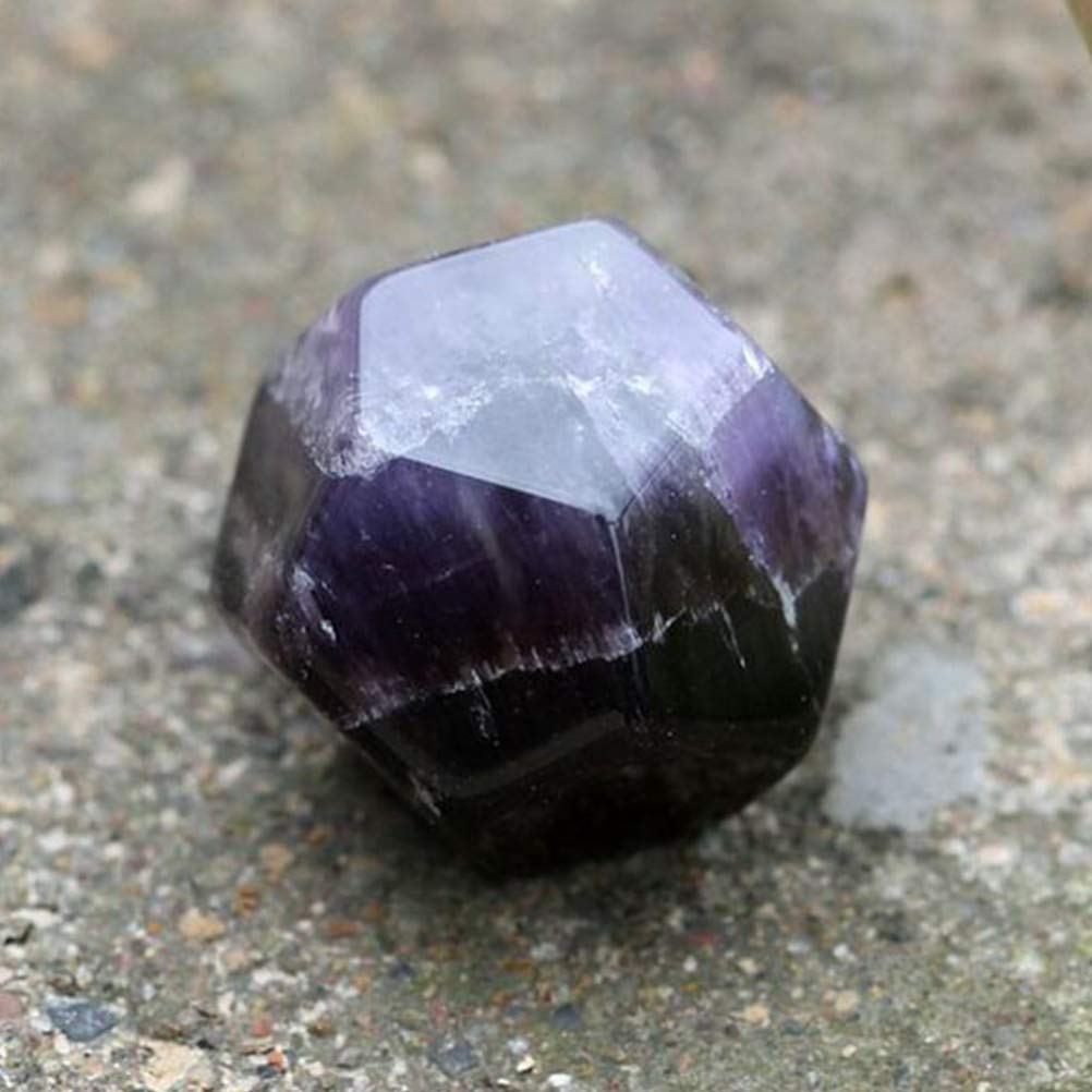 fengshuisale Set di 7 pezzi di ametista platonica con geometria sacra e cristalli di stella Merkaba, set W3486