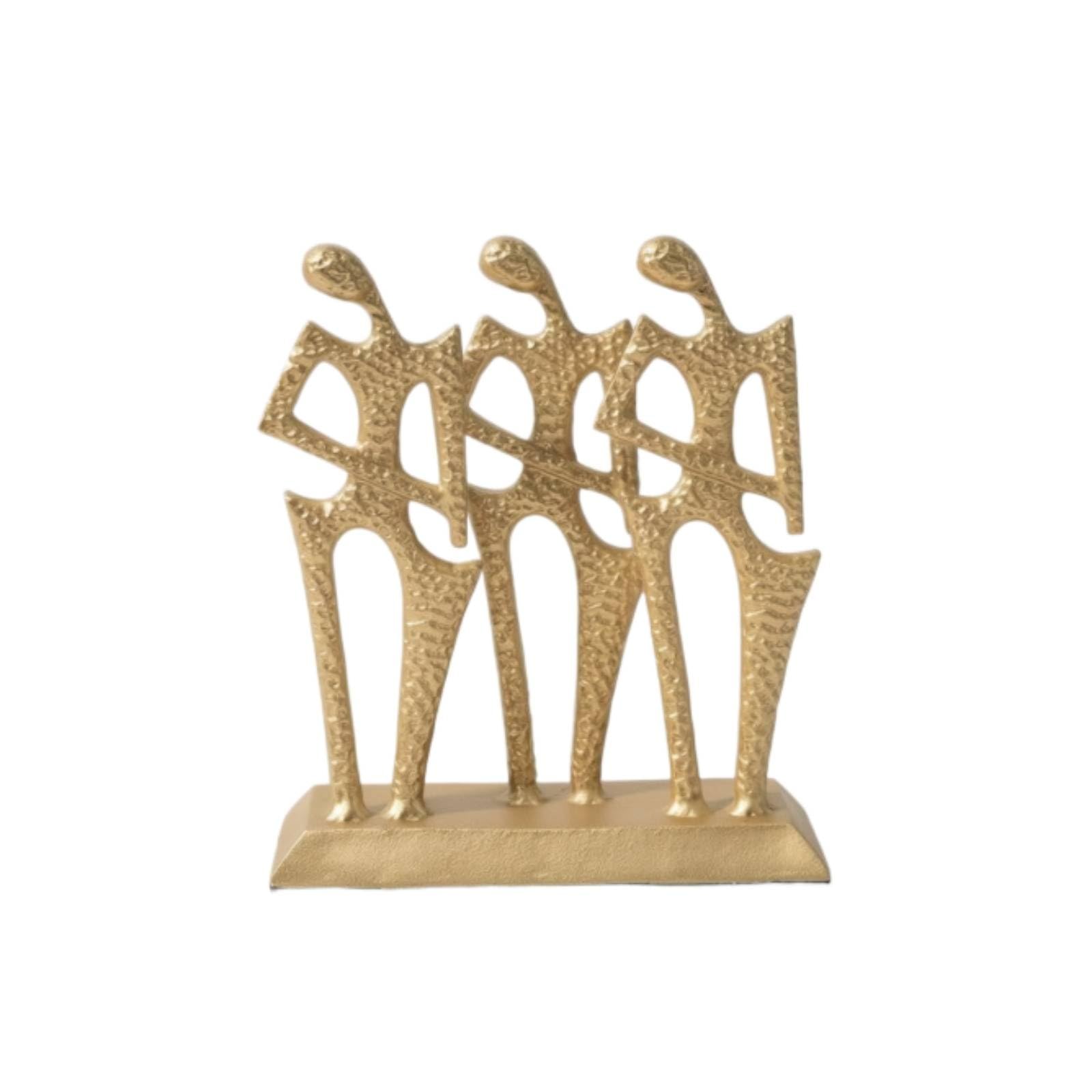 Escultura de Figura Figura Humana Moderna Estatua Decorativa Arte Metálico Textura Detallada Base Rectangular Estable Acabado