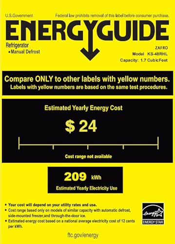 Zafro 1.7Cu.ft Mini Fridge With Freezer For Bedroom,Compact Refrigerator 20 Cans,Portable Small Multifunctional Refrigerator For Skin Care,Food,Drinks,Living Room,Office And Dorm (Green) #TOP6