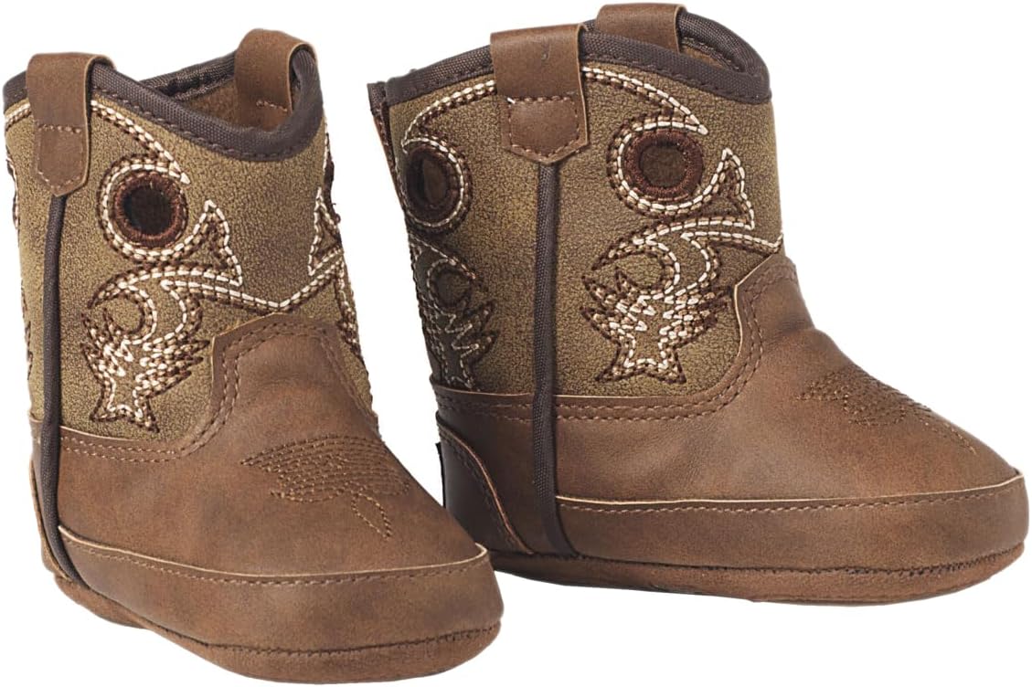 M&F Western Products Baby Bucker Boot - Durable Brown Leather