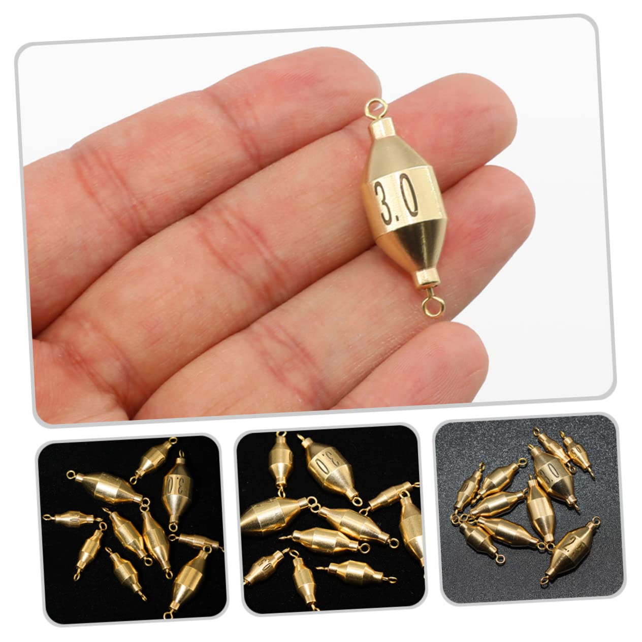 Toyvian Plomos De Cobre De Caída Profunda Cebos para Peces Equipo para Plomadas Hundimiento De Trucha Plomadas De Agua Dulce Cebos Pesas para Plomadas Eslabones Giratorios