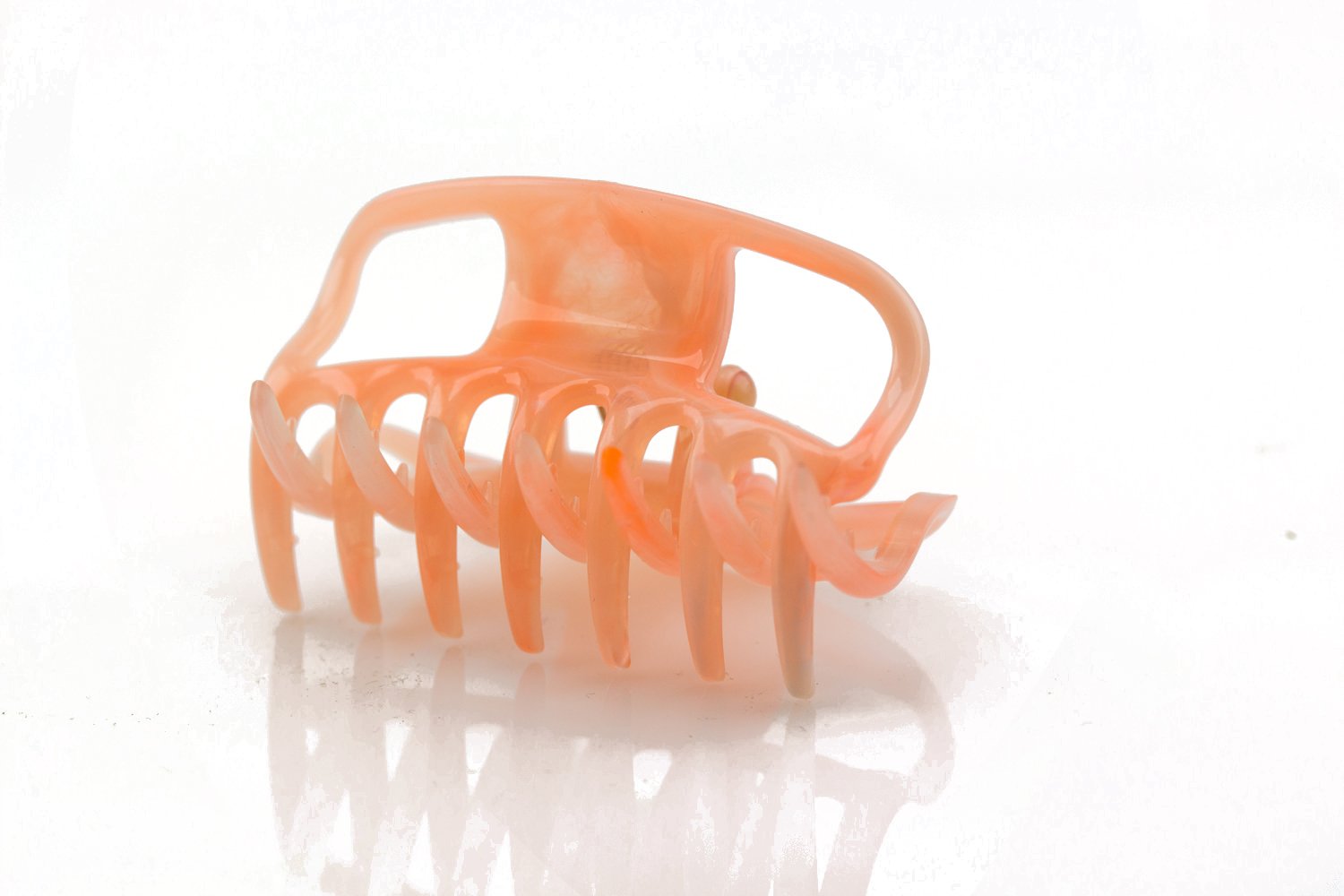 1Pcs Hairclaw 6cm in lachsrosa - Made in Germany - WeLoveBeads