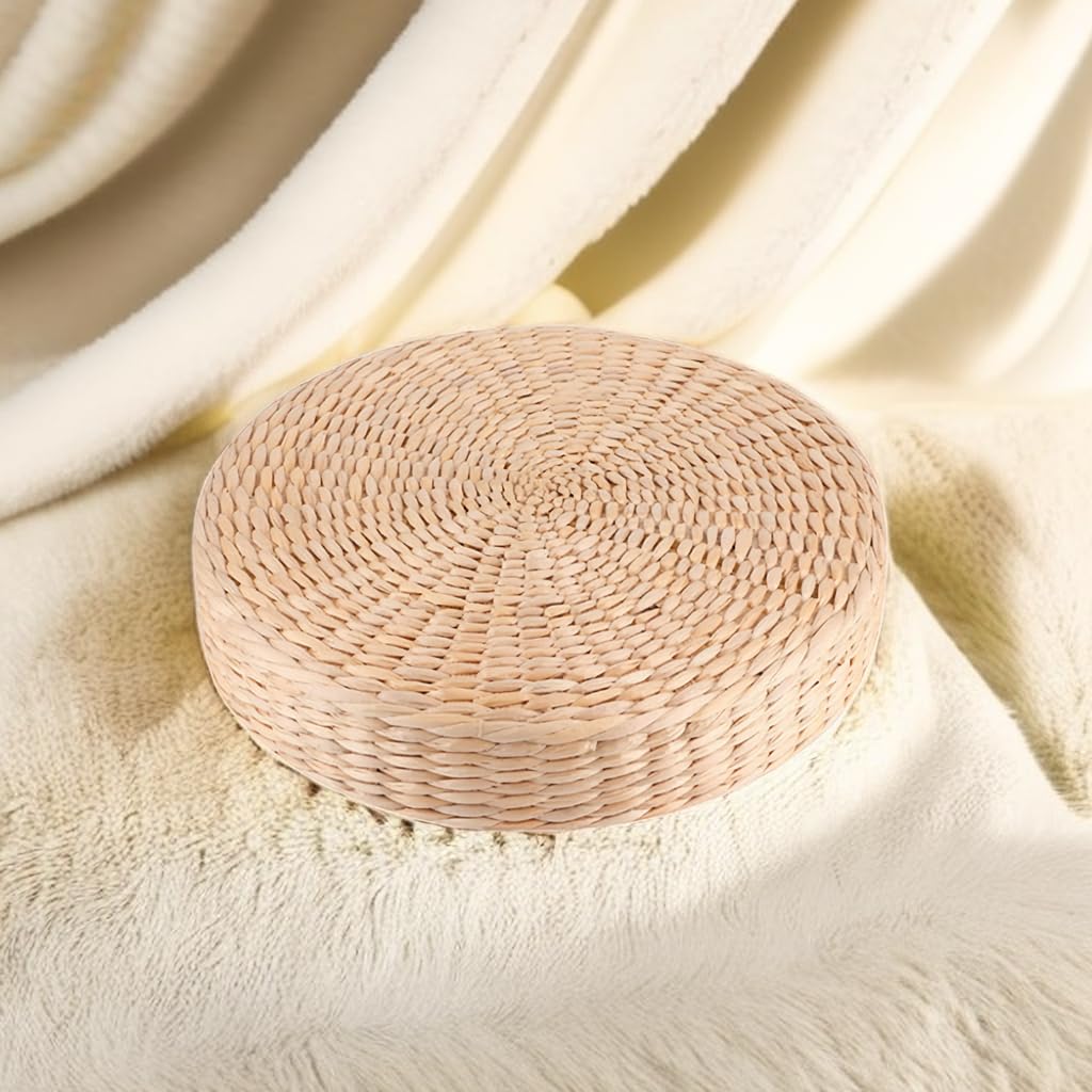 YOUTHINK Tatami Cushion, Household Round Thicken Seats Cushion Pouf for Tatami Zen Yoga Tea Ceremony Decoration