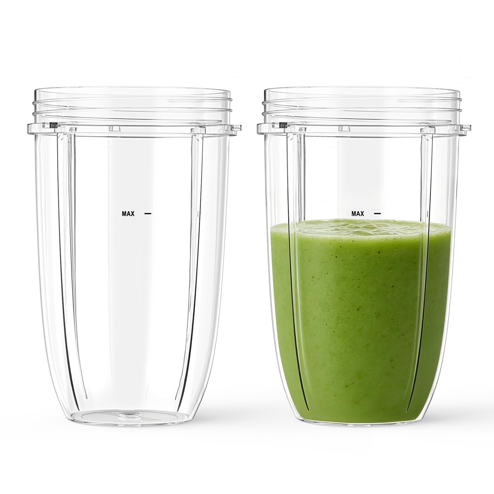 Confezione da 2 Bicchieri da 24 oz di Ricambio Compatibili con NutriBullet da 600 W e 900 W Serie con Lame di Estrazione
