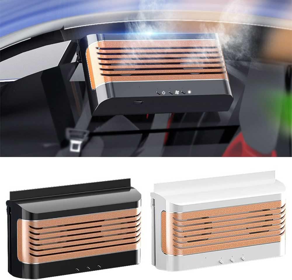 Solar Power Window Vent Fan Rechargeable Car Exhaust Fan, Car Air Purification Fan, Portable Auto Cooling Cooler Mini Summer Air Fan Solar Power Exhaust Fan - Black