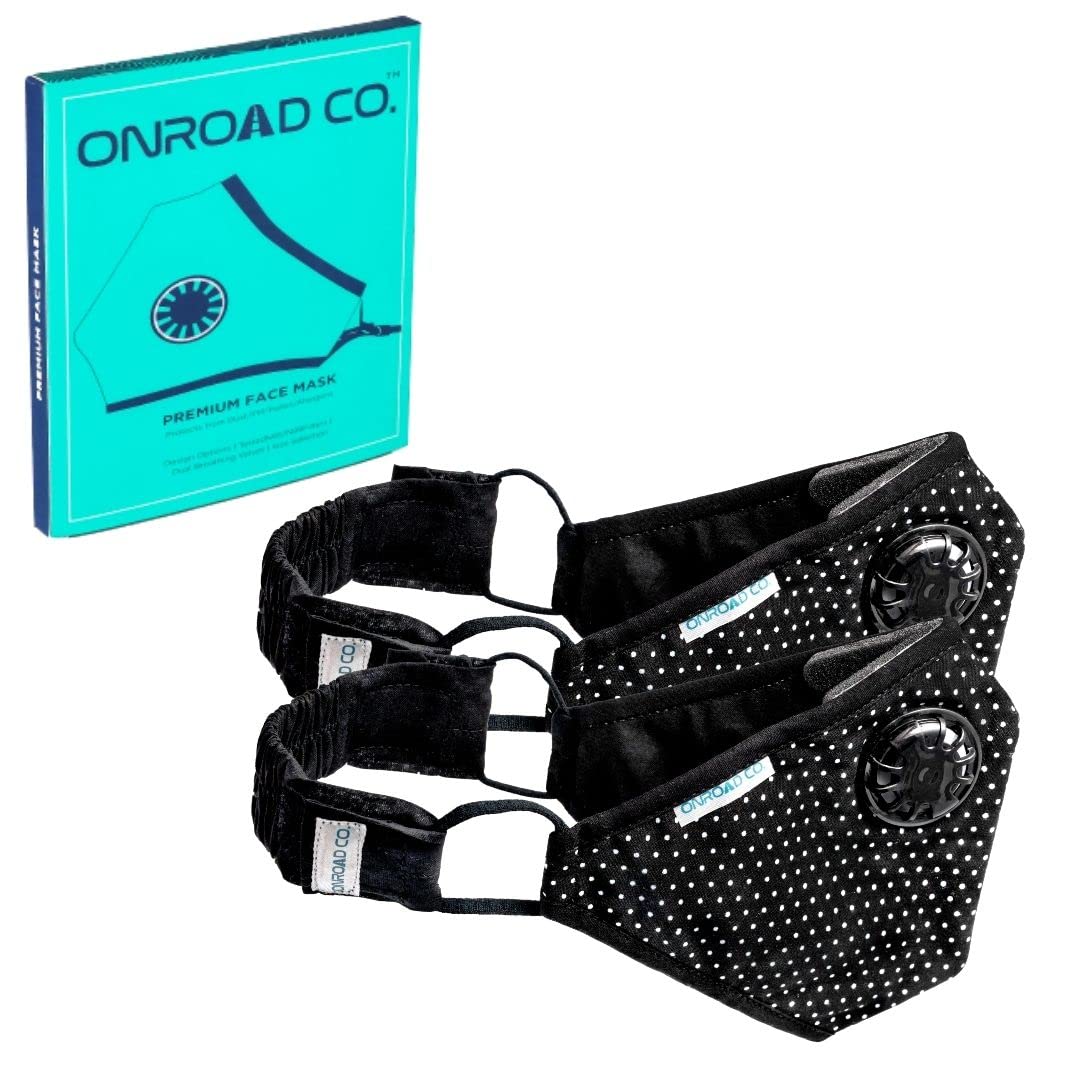 Onroad Co. Gris Series Nonwoven Fabric 6 Layered Reusable Anti Pollution Unisex Surgical Mask with N95 grade filter with Valve for 60-90 kg weight range ( Black , Large , Pack of 2) (B08D7NNTQD) Amazon Price History, Amazon Price Tracker