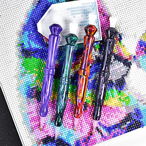 RECORDARME Personalized Diamond Painting Pen, Lightweight Diamond Art Drill Pen with Tips and Wax, Ergonomic Diamond Painting Accessories Tools Pen - Thumbnail 6