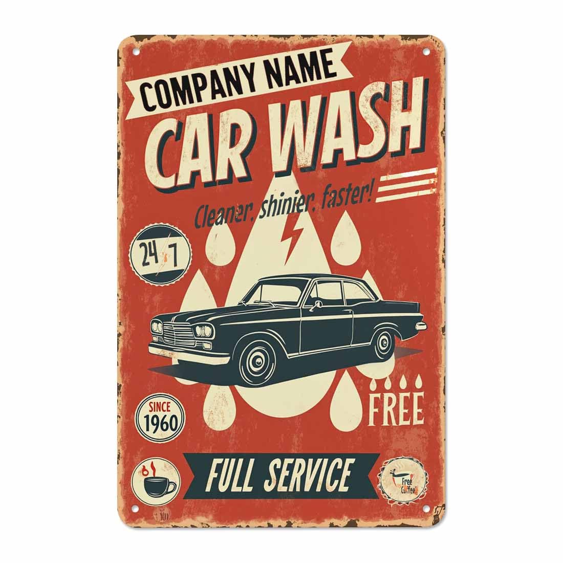 Amazon.com: AOYEGO Carwash Tin Sign,Auto Cleaner Shinier Faster